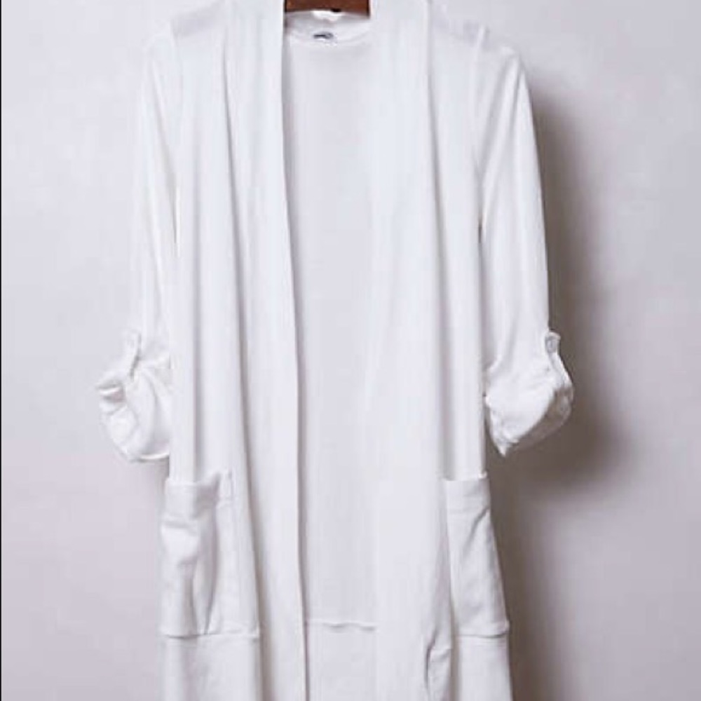 Splendid Anthropologie Cream Open Cardigan | XS